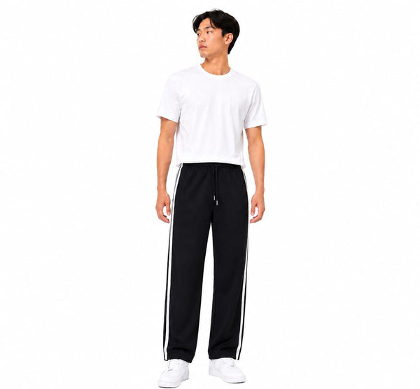 Black Contrast Stripe Joggers
