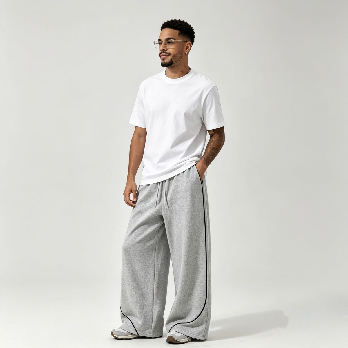 Slim Stripe Seam Joggers